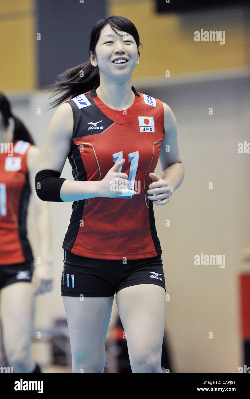 Erika Araki (JPN), APRIL 5, 2012 - Volleyball : Japanese women's national volleyball  team open the practice for
