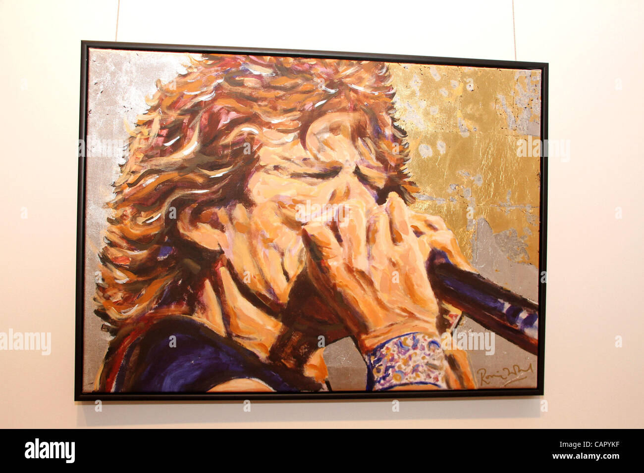 April 9, 2012 - New York, U.S -A view of a Mick Jagger painting by ...