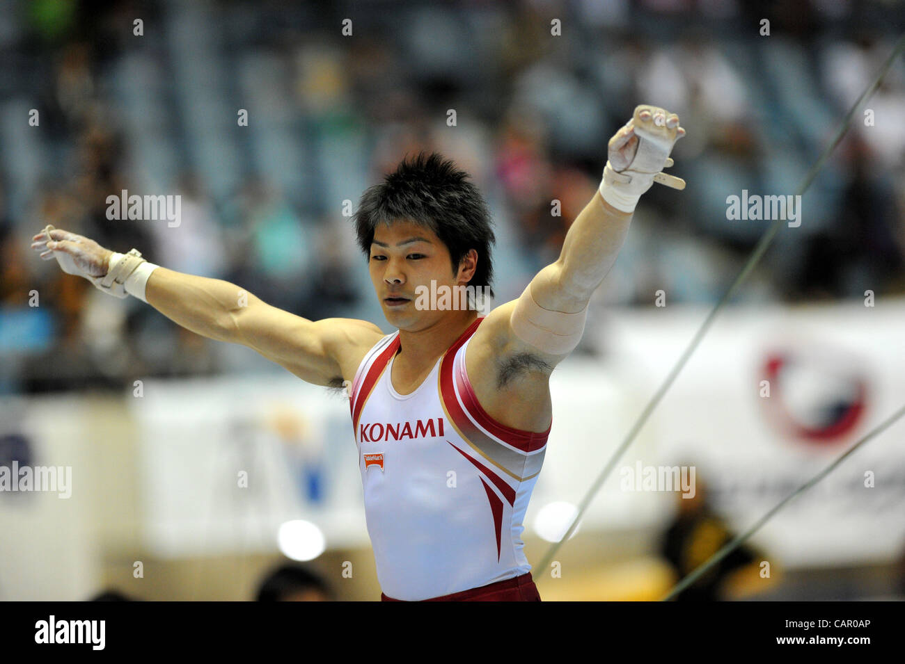 Koji Yamamuro (JPN),  APRIL 7, 2012 - Artistic gymnastics : The 66nd All Japan Gymnastics Championship Individual All-Around , Men's Individual 1st day at 1st Yoyogi Gymnasium, Tokyo, Japan. (Photo by Jun Tsukida/AFLO SPORT) [0003] Stock Photo