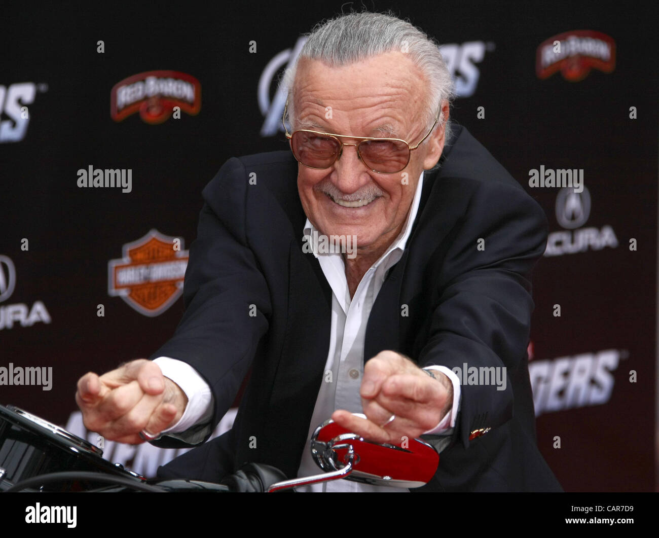 STAN LEE THE AVENGERS. WORLD PREMIERE HOLLYWOOD LOS ANGELES CALIFORNIA USA 11 April 2012 Stock Photo