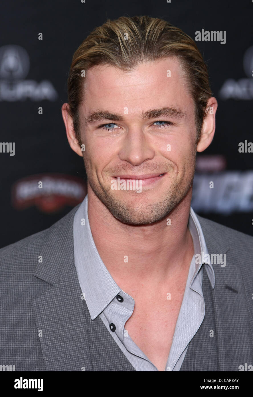 CHRIS HEMSWORTH THE AVENGERS. WORLD PREMIERE HOLLYWOOD LOS ANGELES CALIFORNIA USA 11 April 2012 Stock Photo