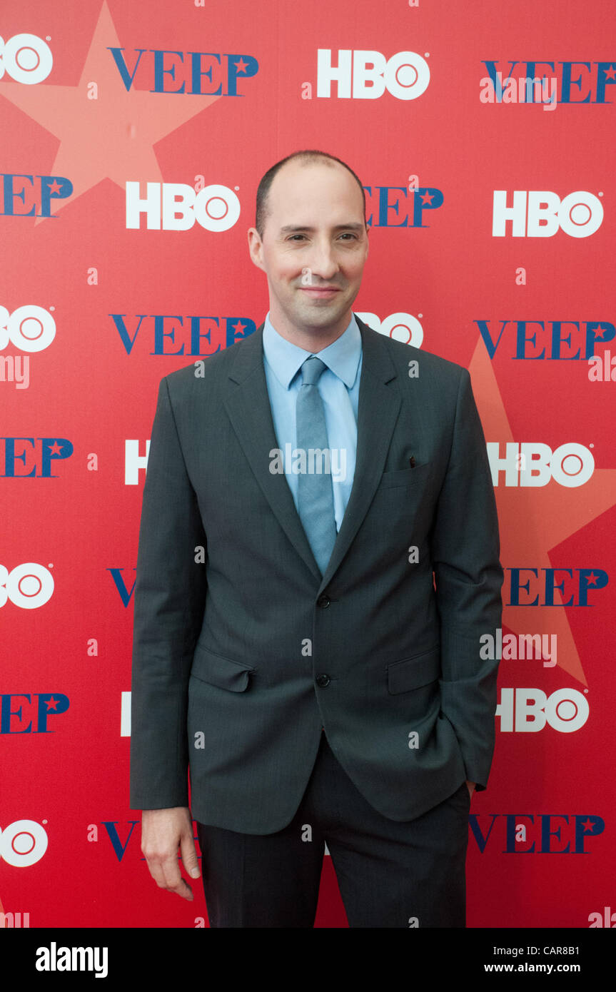 Tony Hale attends the premiere screening of the new HBO Series VEEP at The United States Institute of Peace.  in Washington, DC on Weds. April 11, 2012. Stock Photo