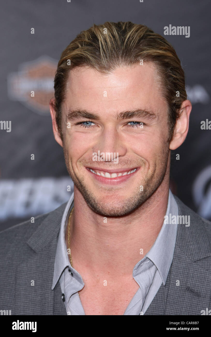 CHRIS HEMSWORTH THE AVENGERS. WORLD PREMIERE HOLLYWOOD LOS ANGELES CALIFORNIA USA 11 April 2012 Stock Photo