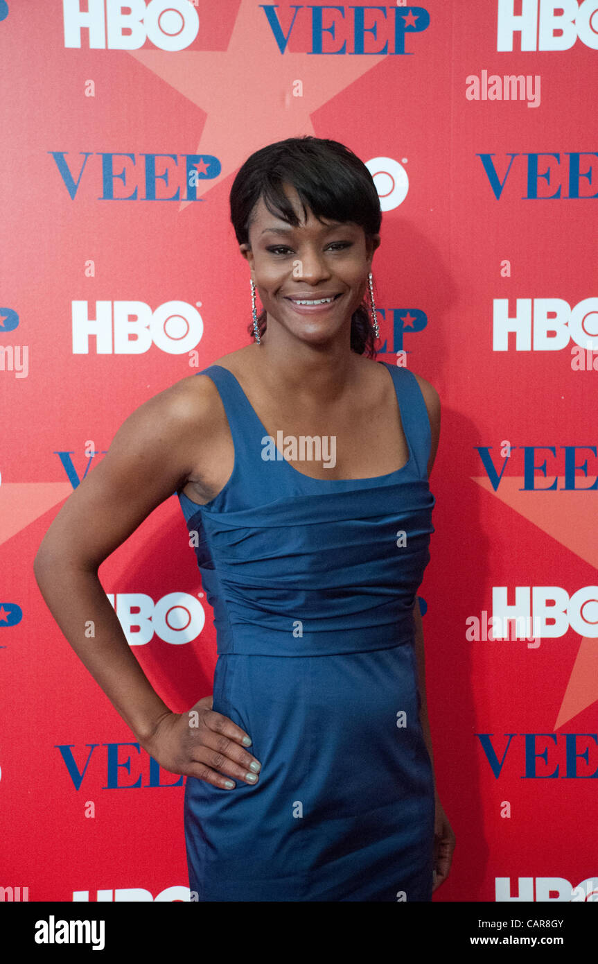 Sufe Bradshaw attends the premiere screening of the new HBO Series VEEP at The United States Institute of Peace. in Washington, DC on Weds. April 11, 2012. Stock Photo