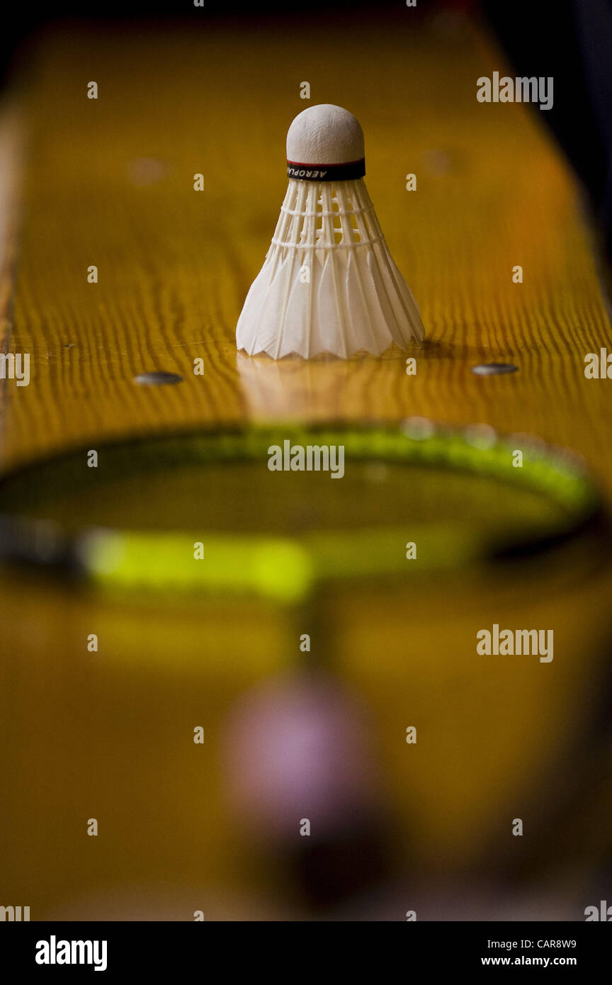 Aug. 01, 2009 Palo Alto, California, USA A badminton shuttlecock
