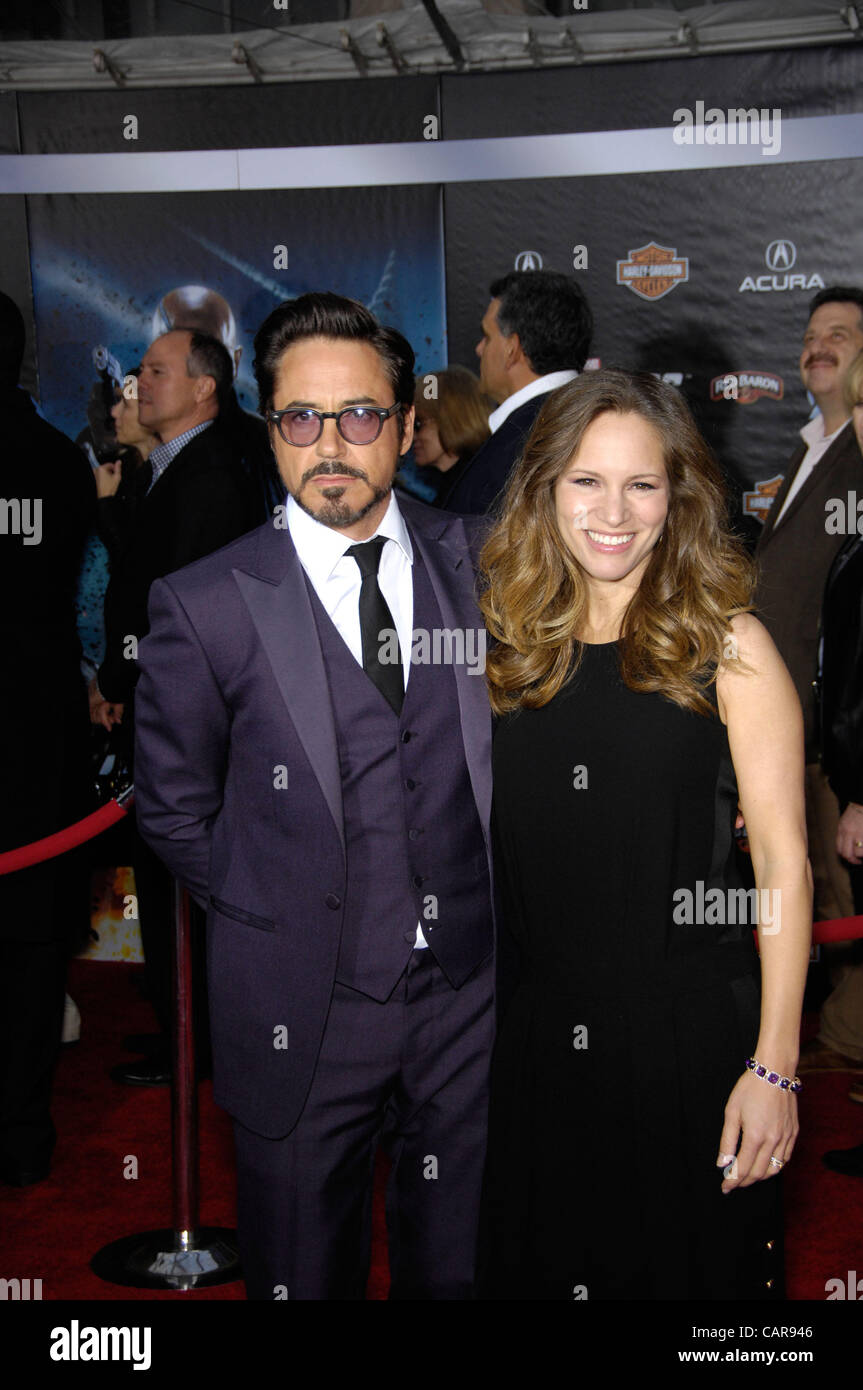 April 12, 2012 - Hollywood, California, U.S. - Robert Downey Jr. and