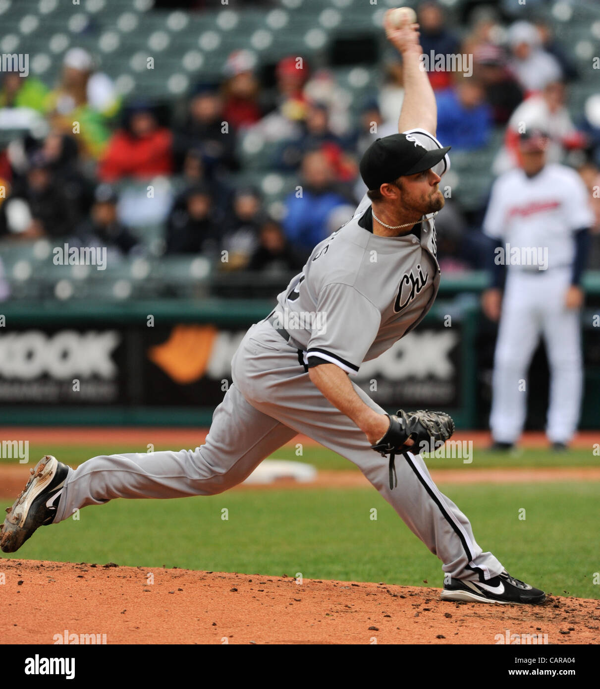 CLEVELAND, OH USA APRIL 11 Chicago White Sox starting pitcher John