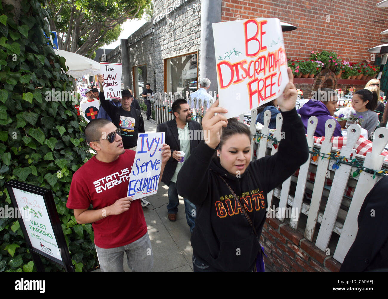 April 12, 2012 Los Angeles, California, U.S. Demonstrators hold