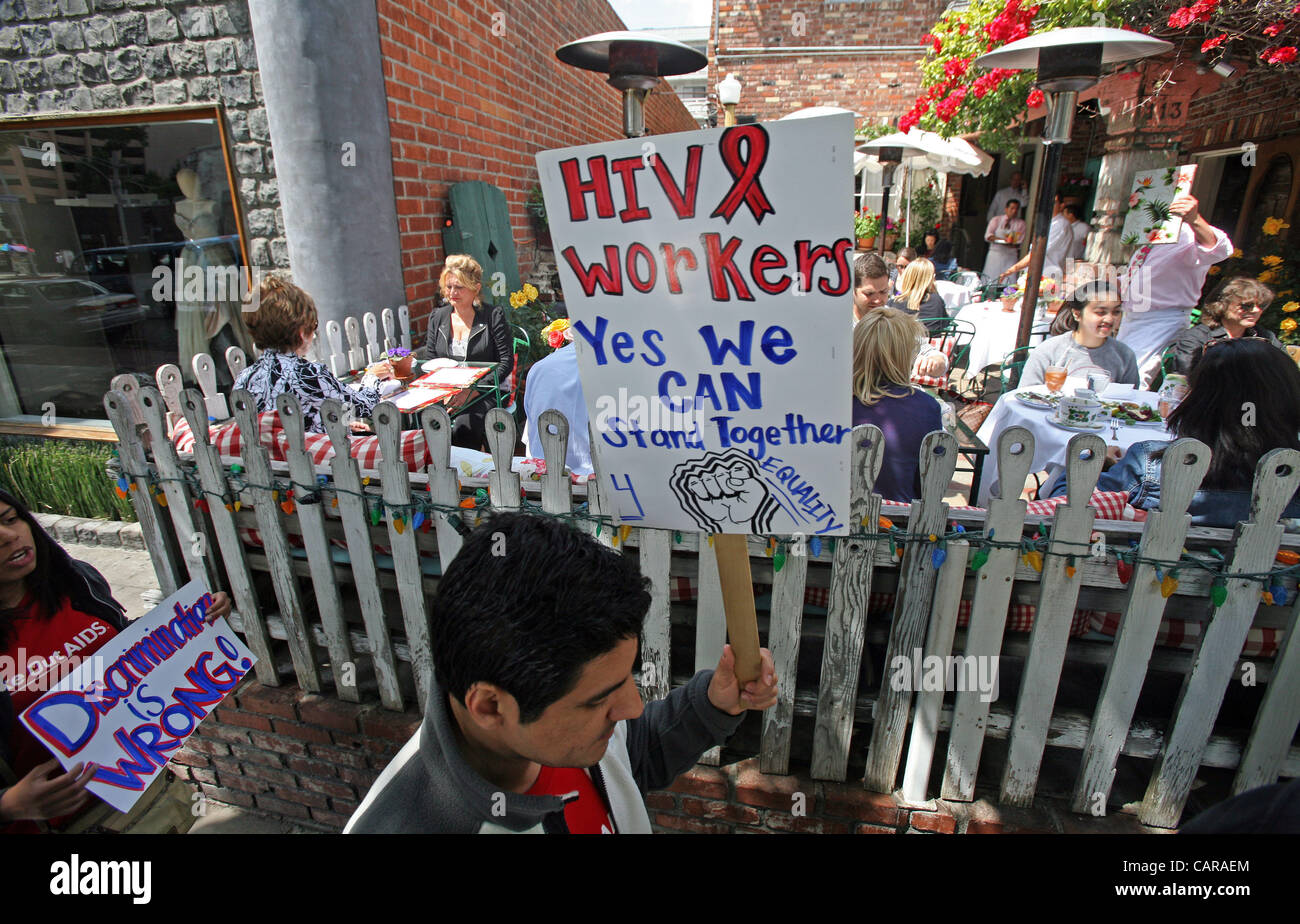 April 12, 2012 Los Angeles, California, U.S. Demonstrators hold