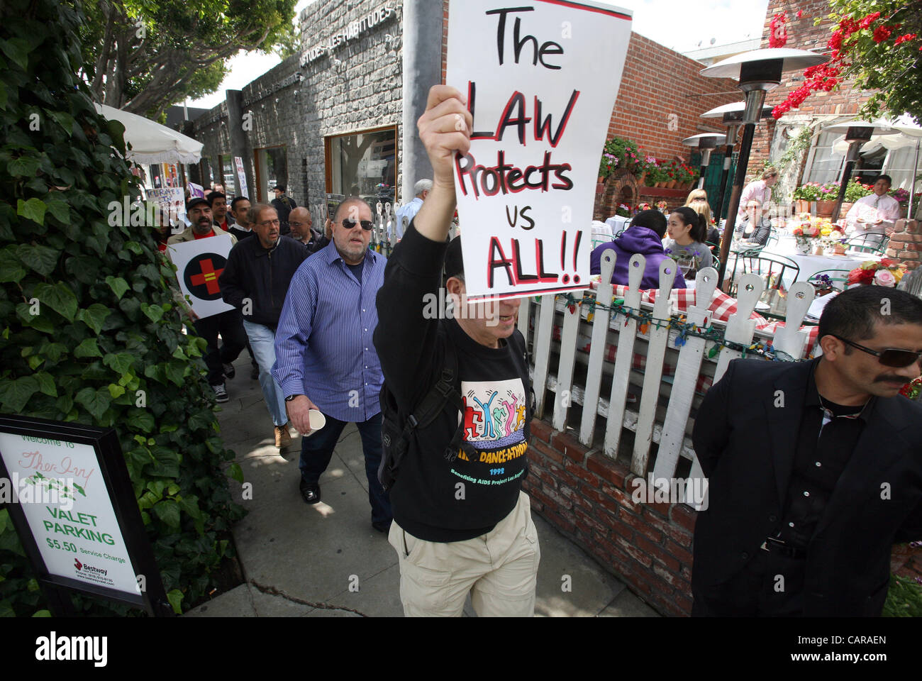 April 12, 2012 Los Angeles, California, U.S. Demonstrators hold