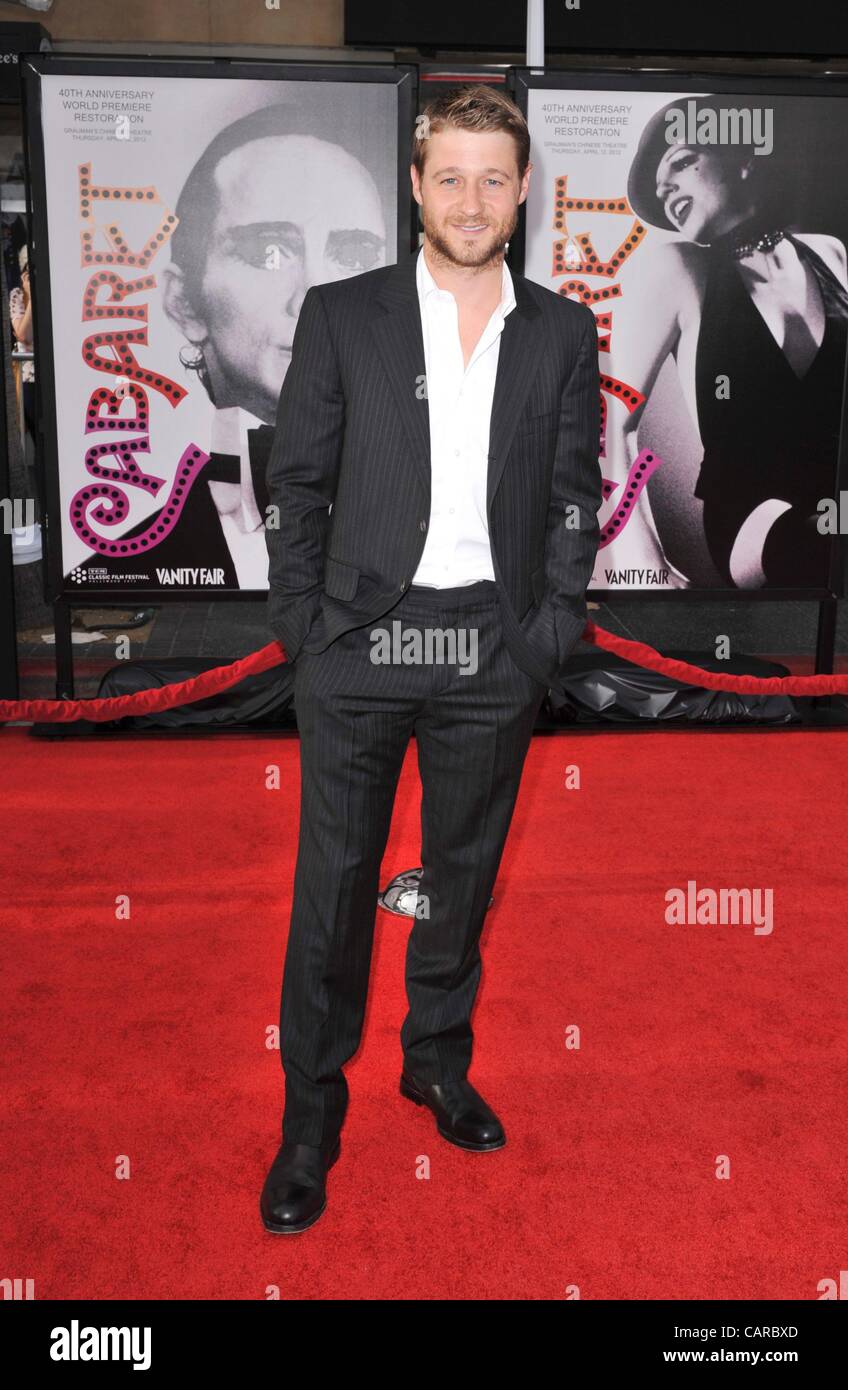 Benjamin McKenzie at arrivals for 2012 TCM Classic Film Festival Opening Night Gala Premiere of CABARET 40th Anniversary Restoration, Grauman's Chinese Theatre, Los Angeles, CA April 12, 2012. Photo By: Elizabeth Goodenough/Everett Collection Stock Photo