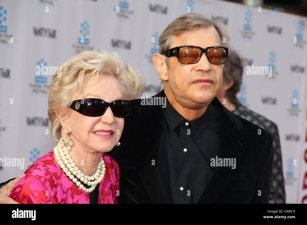April 11, 2012 - Hollywood, California, U.S. - I15501CHW .2012 TCM Classic Film Festival Opening Night Gala - The World Premiere Of 40th Anniversary Restoration Of ''Cabaret'' .Grauman Chinese Theatre, Hollywood, CA  .04/12/2012.MICHAEL YORK AND WIFE PATRICIA MCCALLUM  . 2012(Credit Image: Â© Clinto Stock Photo