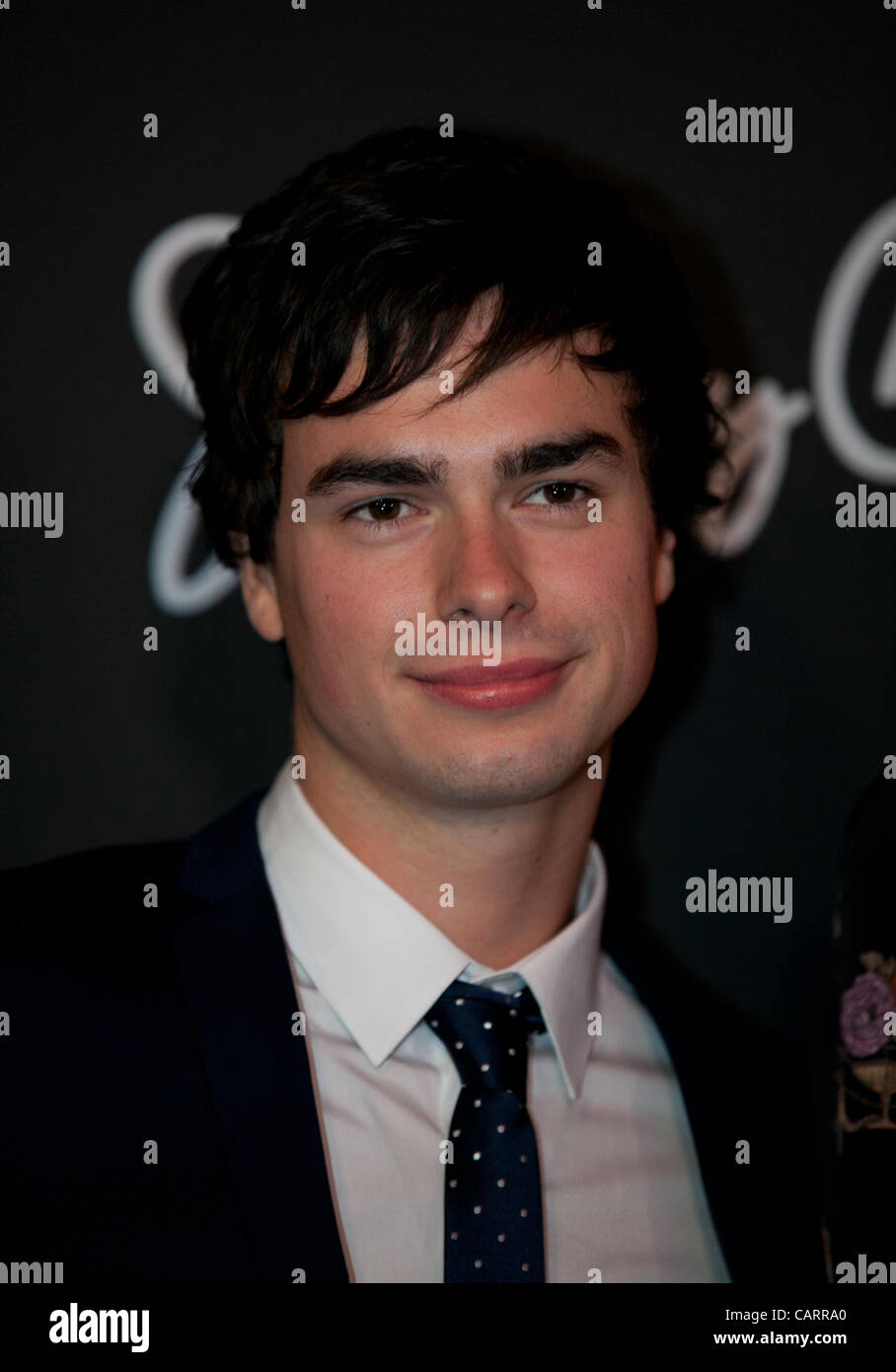 Blake Davis on the red carpet at the Logie Awards, Melbourne April 15, 2012. Stock Photo