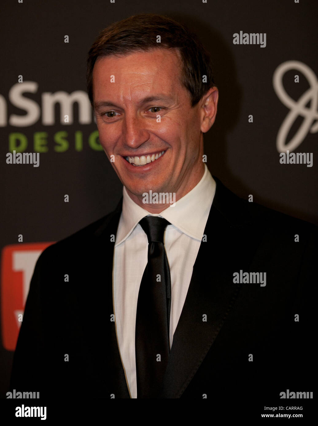 Rove McManus on the red carpet at the Logie Awards, Melbourne April 15, 2012. Stock Photo