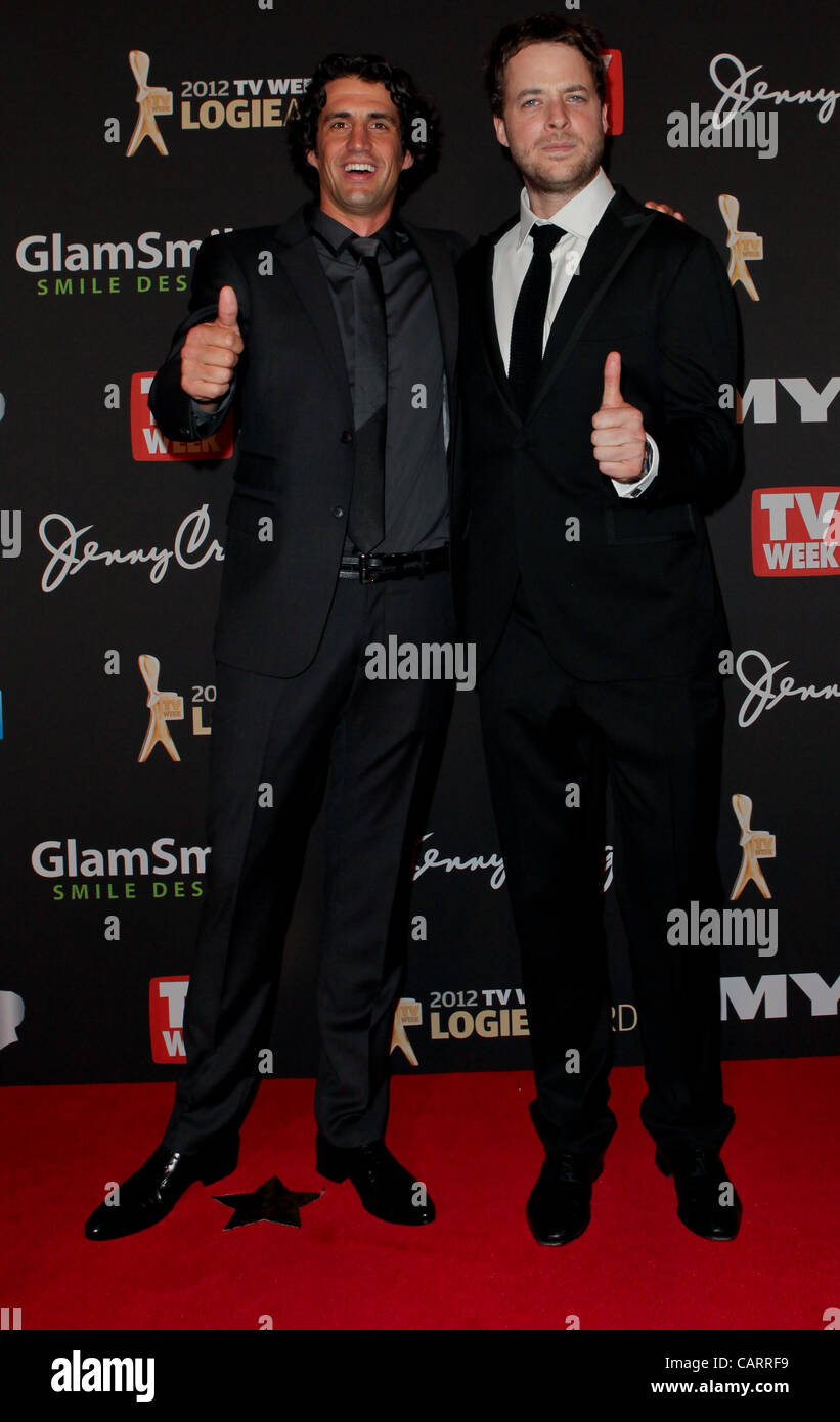 Hamish Blake and Andy Lee on the red carpet at the Logie Awards