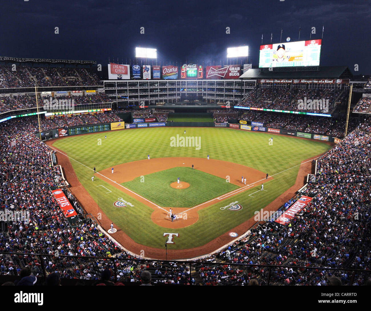 Rangers Ballpark in Arlington, APRIL 8, 2012 - MLB : A general view ...