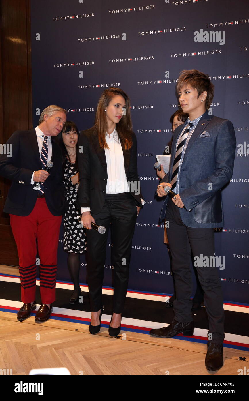 Tommy Hilfiger, Jessica Alba, Gackt, Apr 16, 2012 : attend 'Tommy Hilfiger'  Omotesando Fkagship Store opening, 16 Apr 2012 Tokyo Japan [Total 12  pictures] Stock Photo - Alamy