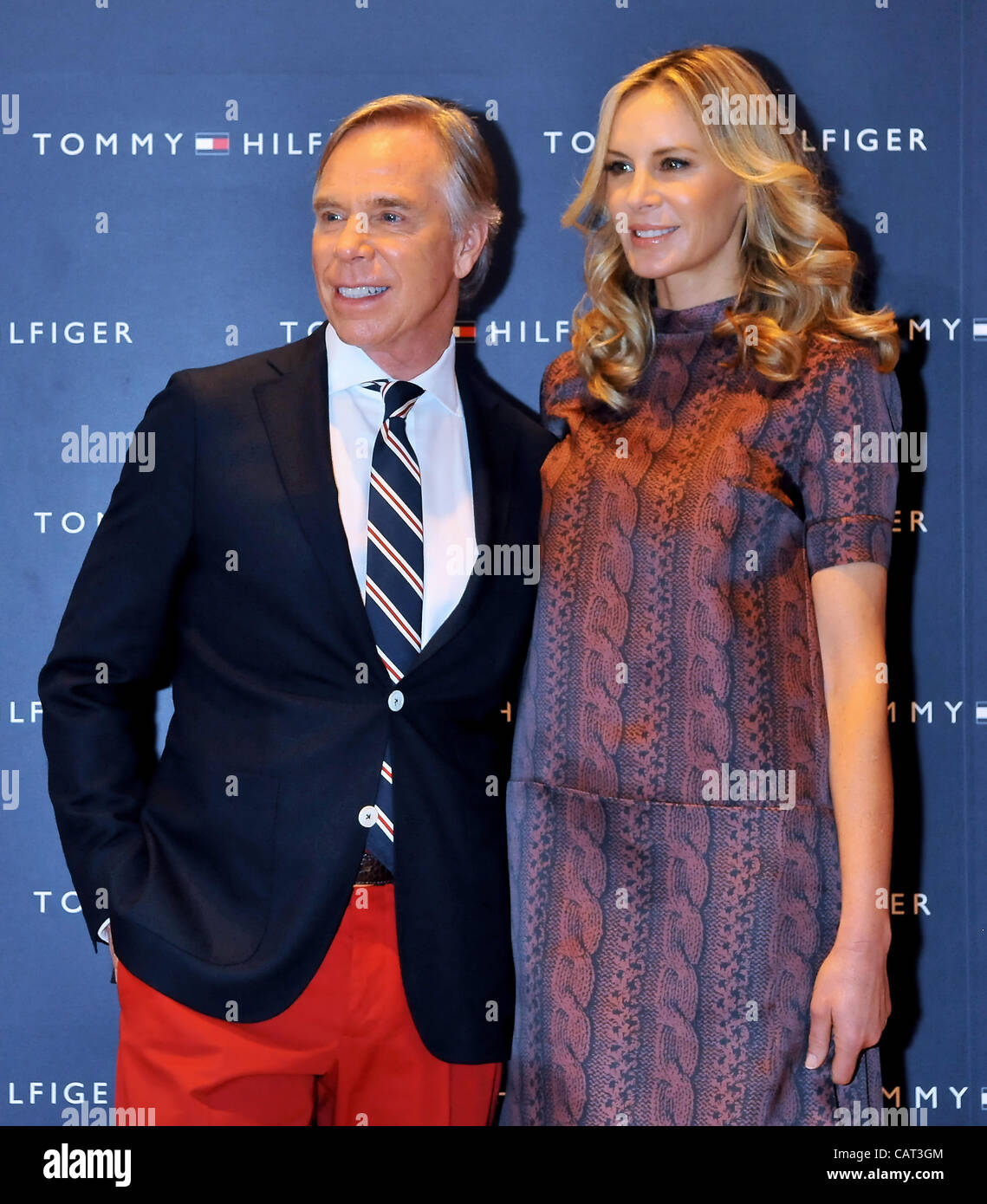 Tommy Hilfiger, Dee Hilfiger, Apr 16, 2012 : Fashion designer Tommy Hilfiger(L)  and his wife Dee Hilfiger attend the Tommy Hilfiger Omotesando Flagship  Store opening in Tokyo, Japan, on April 16, 2012 Stock Photo - Alamy