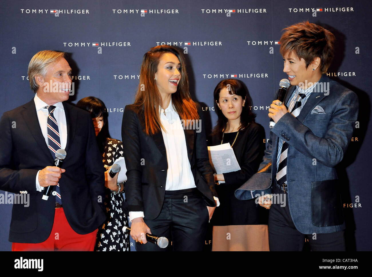 Tommy Hilfiger, Jessica Alba, Apr 16, 2012 : (L-R)Fashion designer Tommy  Hilfiger, actress Jessica Alba and