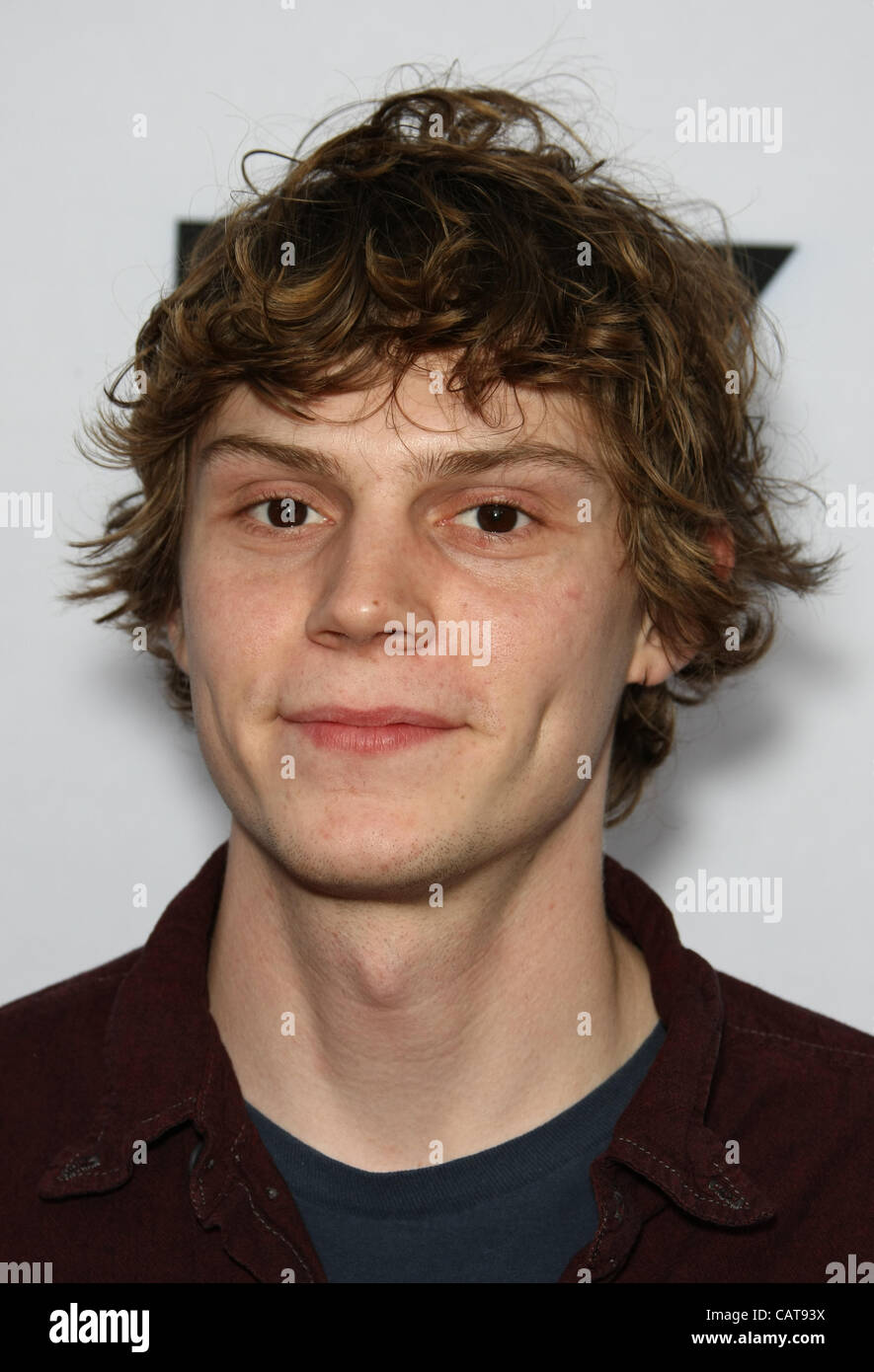 EVAN PETERS AMERICAN HORROR STORY. SCREENING LOS ANGELES CALIFORNIA USA 18 April 2012 Stock Photo