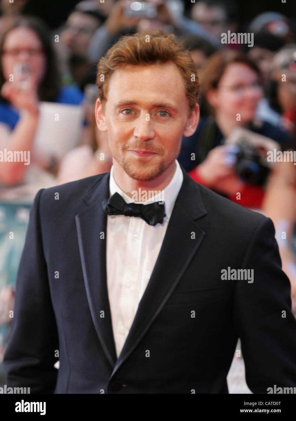 Tom Hiddleston attends the Avengers Assemble - UK film premiere at the Vue Westfield, Westfield Shopping Centre Stock Photo