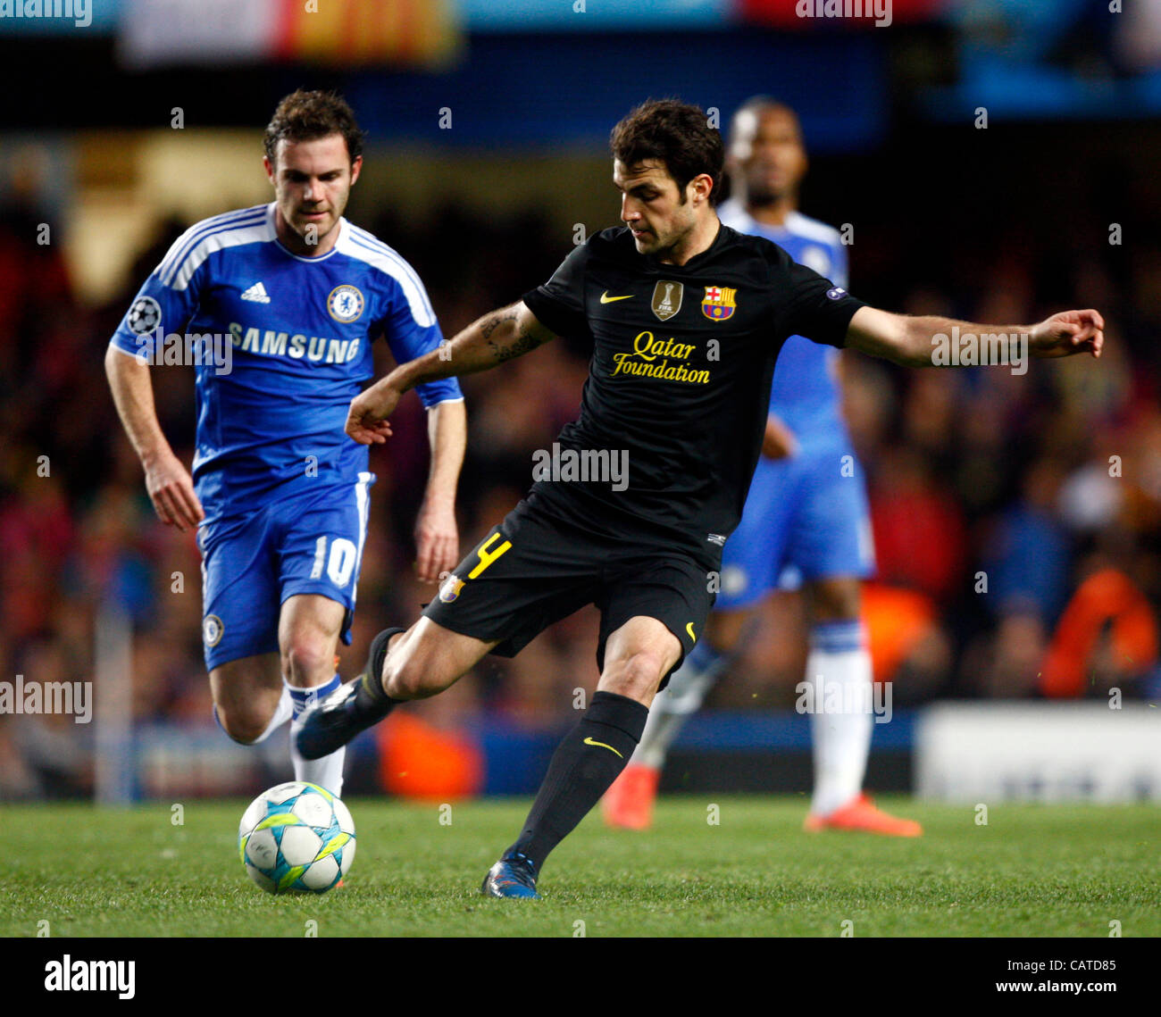 18.04.2012. Stamford Bridge, Chelsea, London. Cesc Fabregas of FC Barcelona  during the Champions League Semi