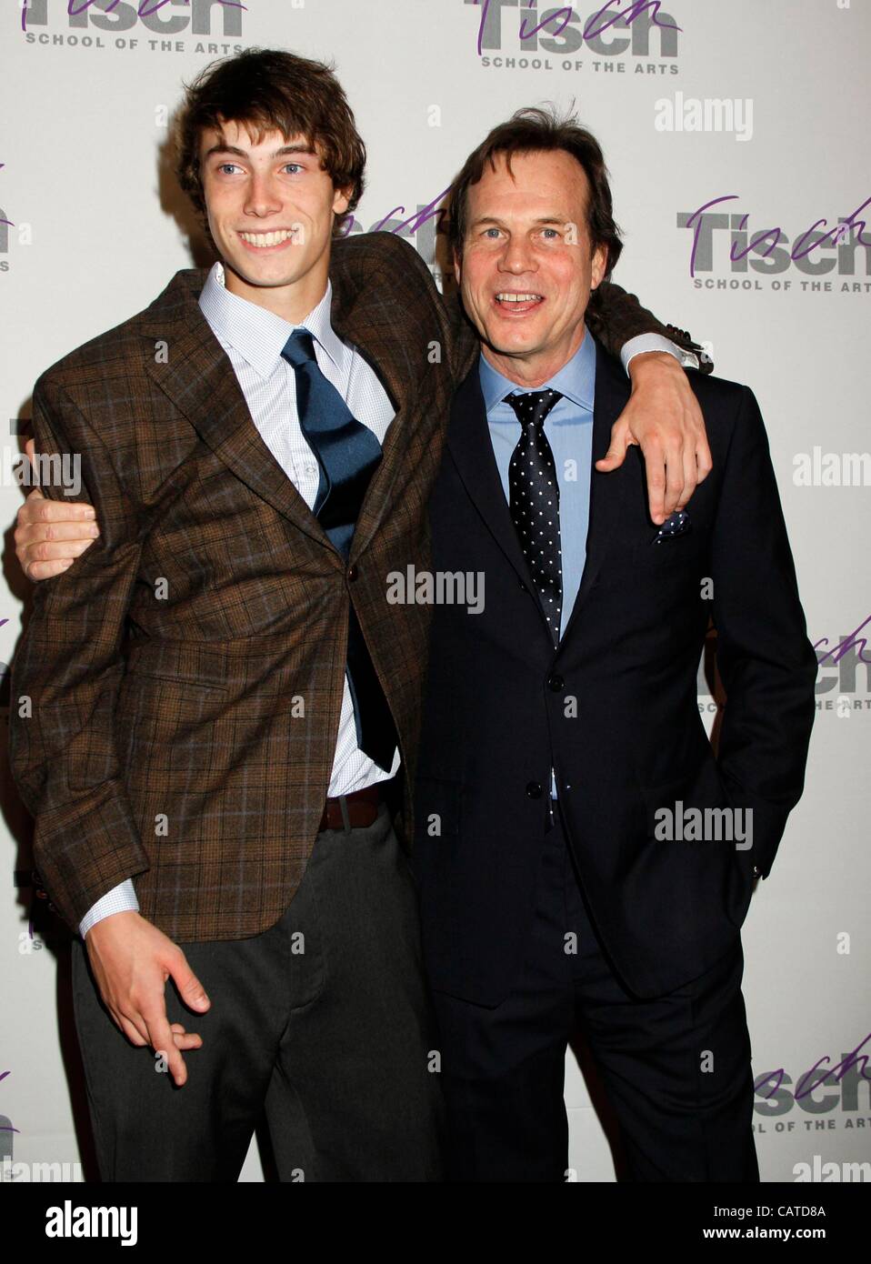 Bill Paxton, son James at arrivals for Ordinary Miraculous: Celebrating Vision at Tisch School of the Arts at NYU, Marriott Marquis Hotel, New York, NY April 19, 2012. Photo By: F. Burton Patrick/Everett Collection Stock Photo