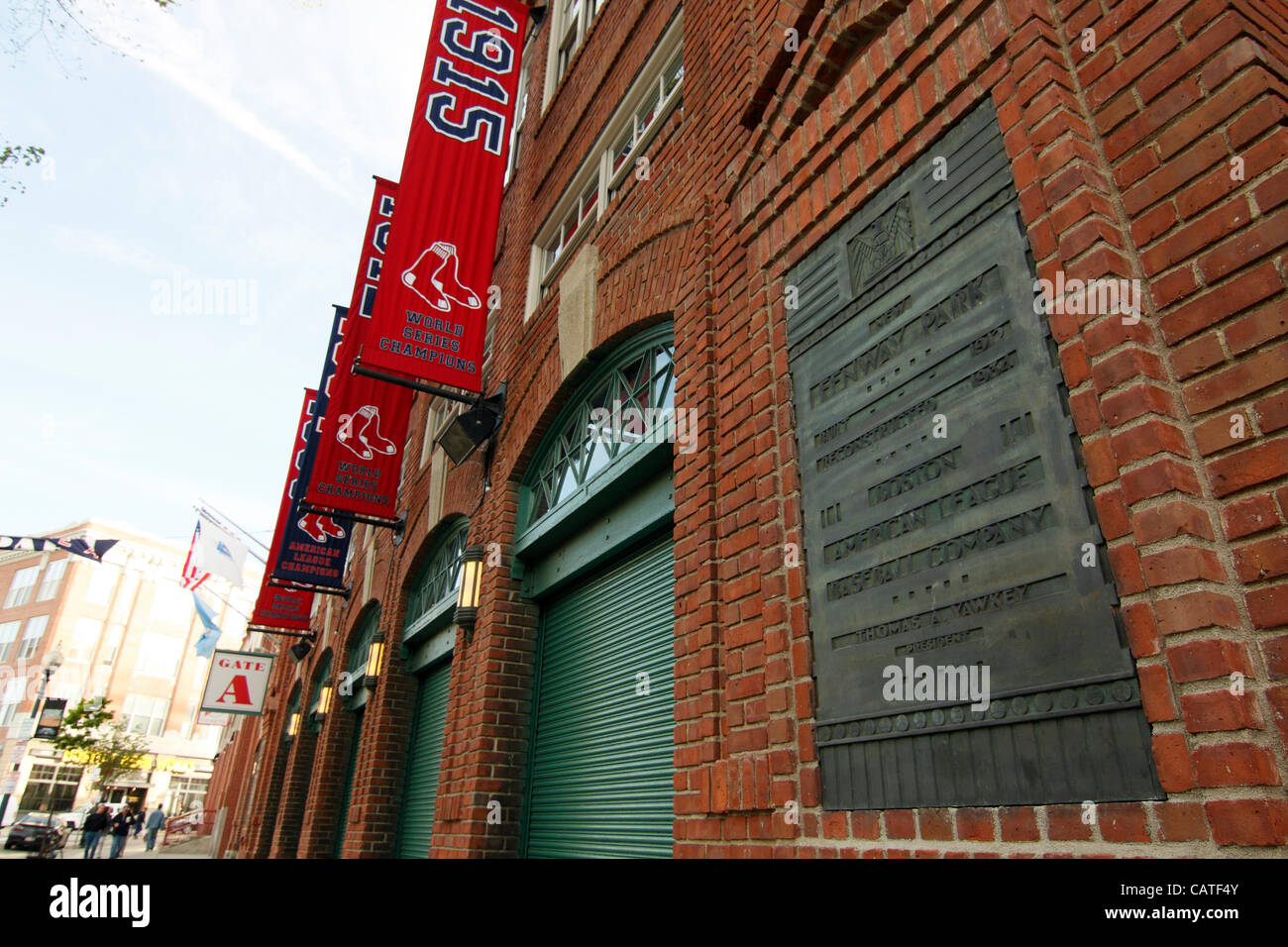 Boston Massachusetts Usa April 19 2012 Plaque And Banners On