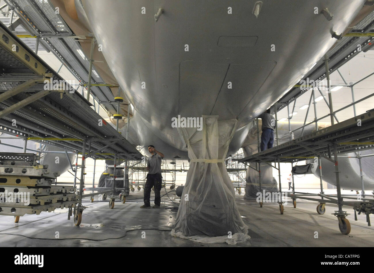 Airplane paint facility center of the Irish company Eirtech Aviation