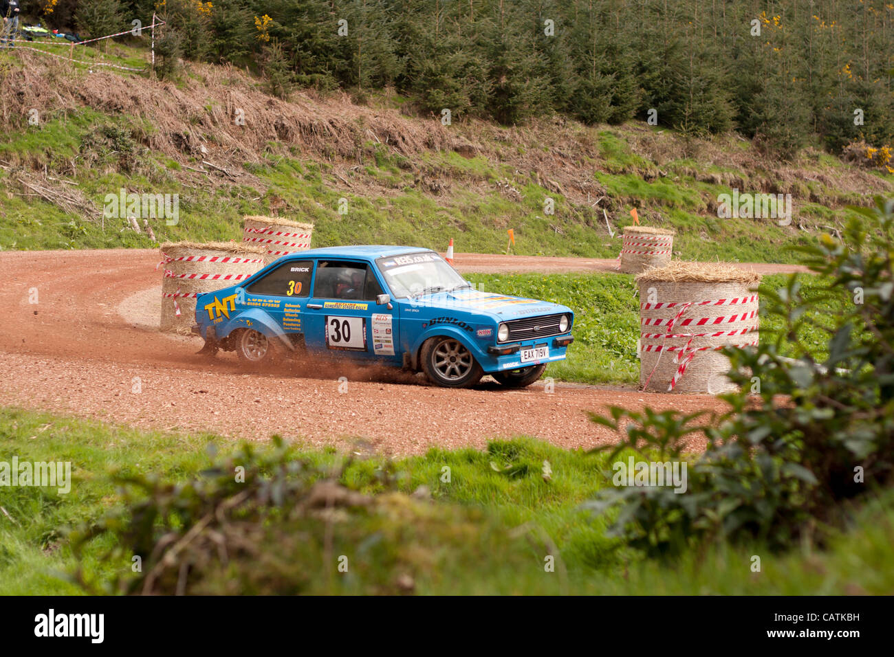 Somerset, UK, 21st April, 2012. Spectators look on as Dave Brick ...