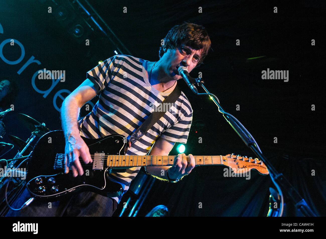 Ex-Blur guitarist Graham Coxon plays Concorde2, Brighton on 23rd April 2012. Persons pictured: Graham Coxon. Picture by Julie Edwards/17�Թ����� Live News Stock Photo