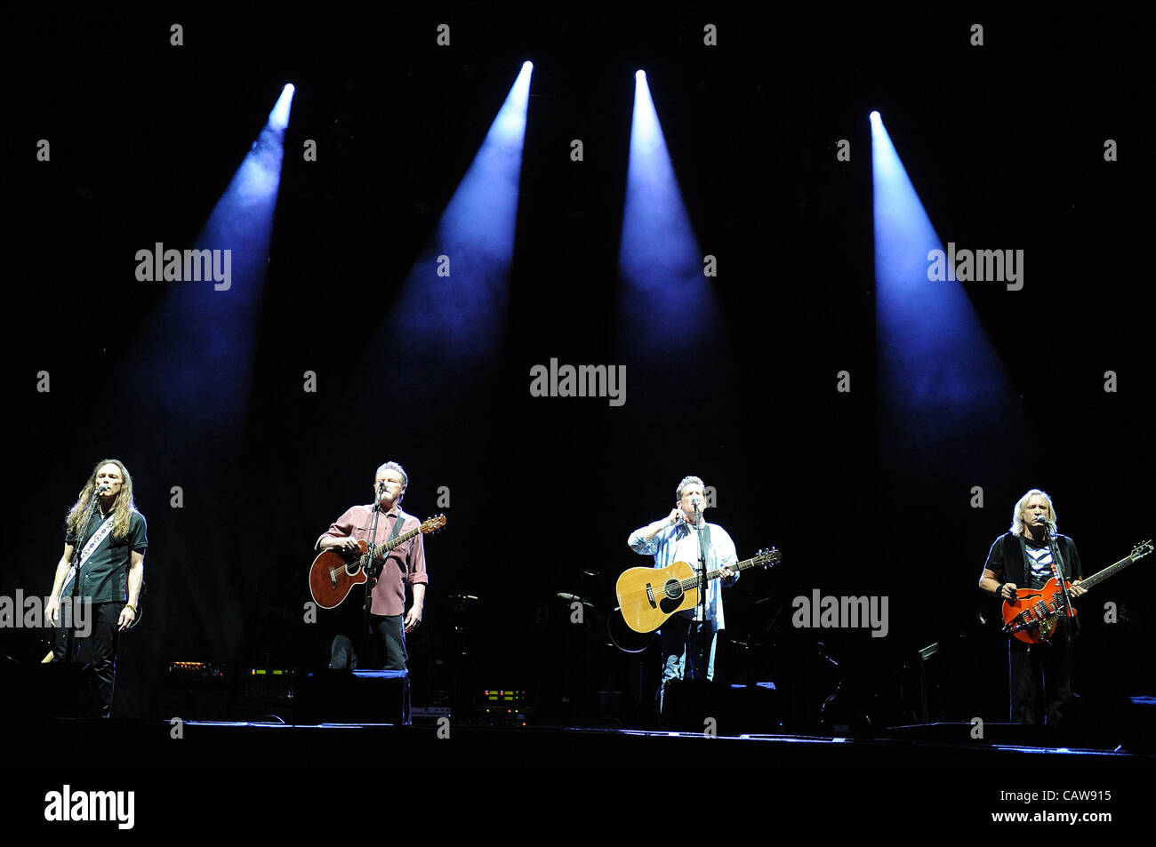 Oct 10, 2010 - Austin, Texas; USA - (L-R) Bass Guitarist TIMOTHY B. SCHMIT, DON HENLEY, GLENN FREY and JOE WALSH of the band The Eagles performs live as part of the 2010 Austin City Limits Music Festival that took place at Zilker Park located in downtown Austin.  Copyright 2010 Jason Moore. (Credit  Stock Photo