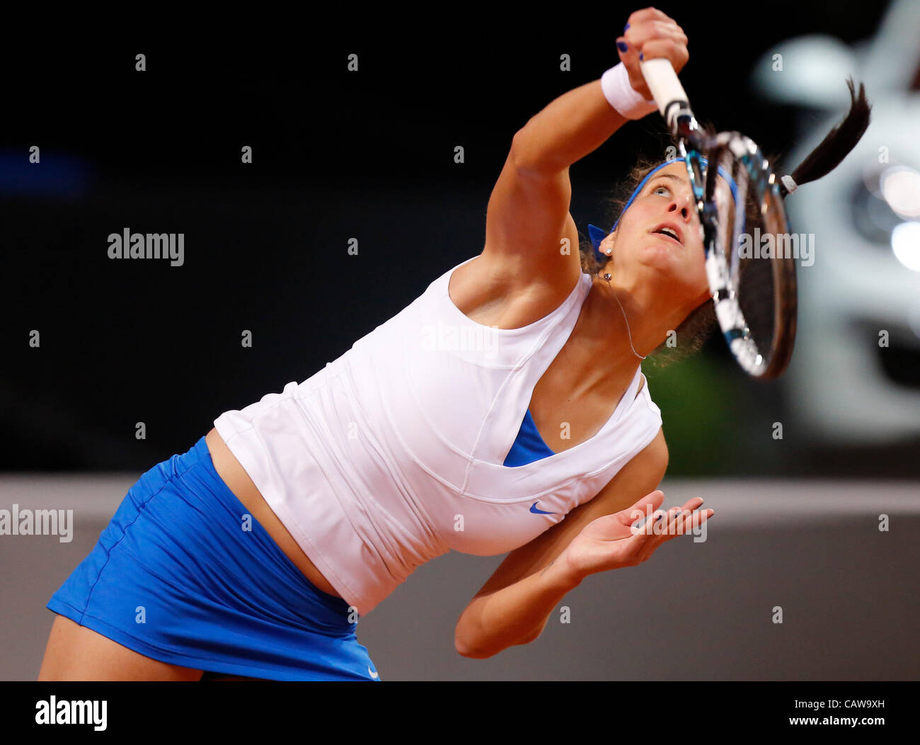 Julia GOERGES (GER) Aktion Aufschlag, Portrait, Kopf, Gesicht