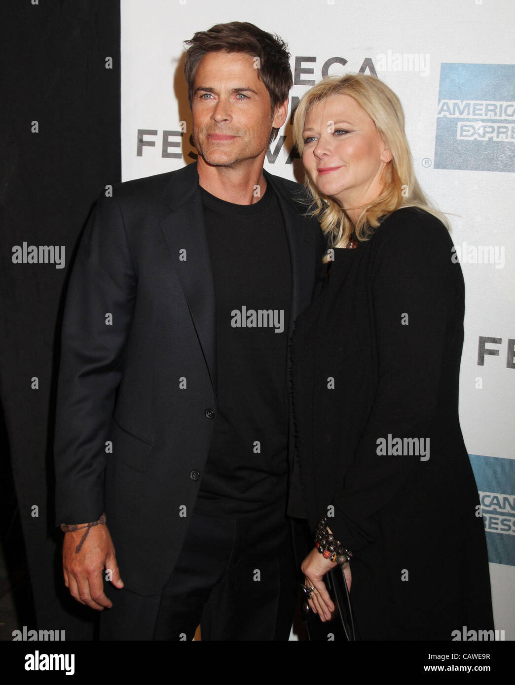 April 25, 2012 - New York, New York, U.S. - Actor ROB LOWE and SHERYL BERKOFF attend the New York premiere of 'Knife Fight' held during the 2012 Tribeca Film Festival at TPAC. (Credit Image: © Nancy Kaszerman/ZUMAPRESS.com) Stock Photo