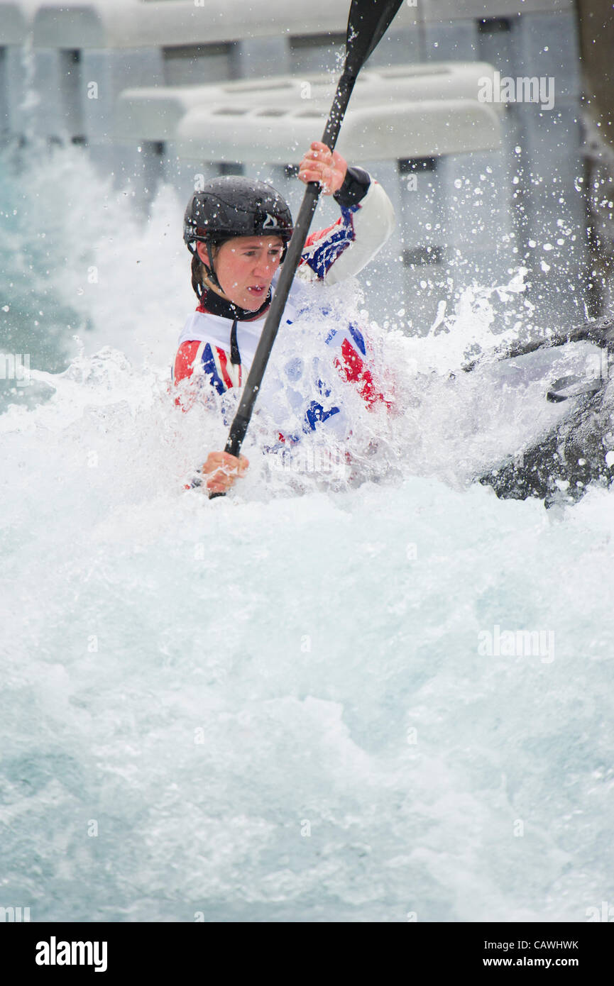 Lizzie Neave. The British Olympic Association (BOA) announce the first group of athletes nominated by British Canoeing for selection to Team GB from the sport of canoe slalom for the London 2012 Olympic Games  Lee Valley White Water Centre Station Road, Waltham Cross' UK.  Guy Bell, 07771 786236, gu Stock Photo