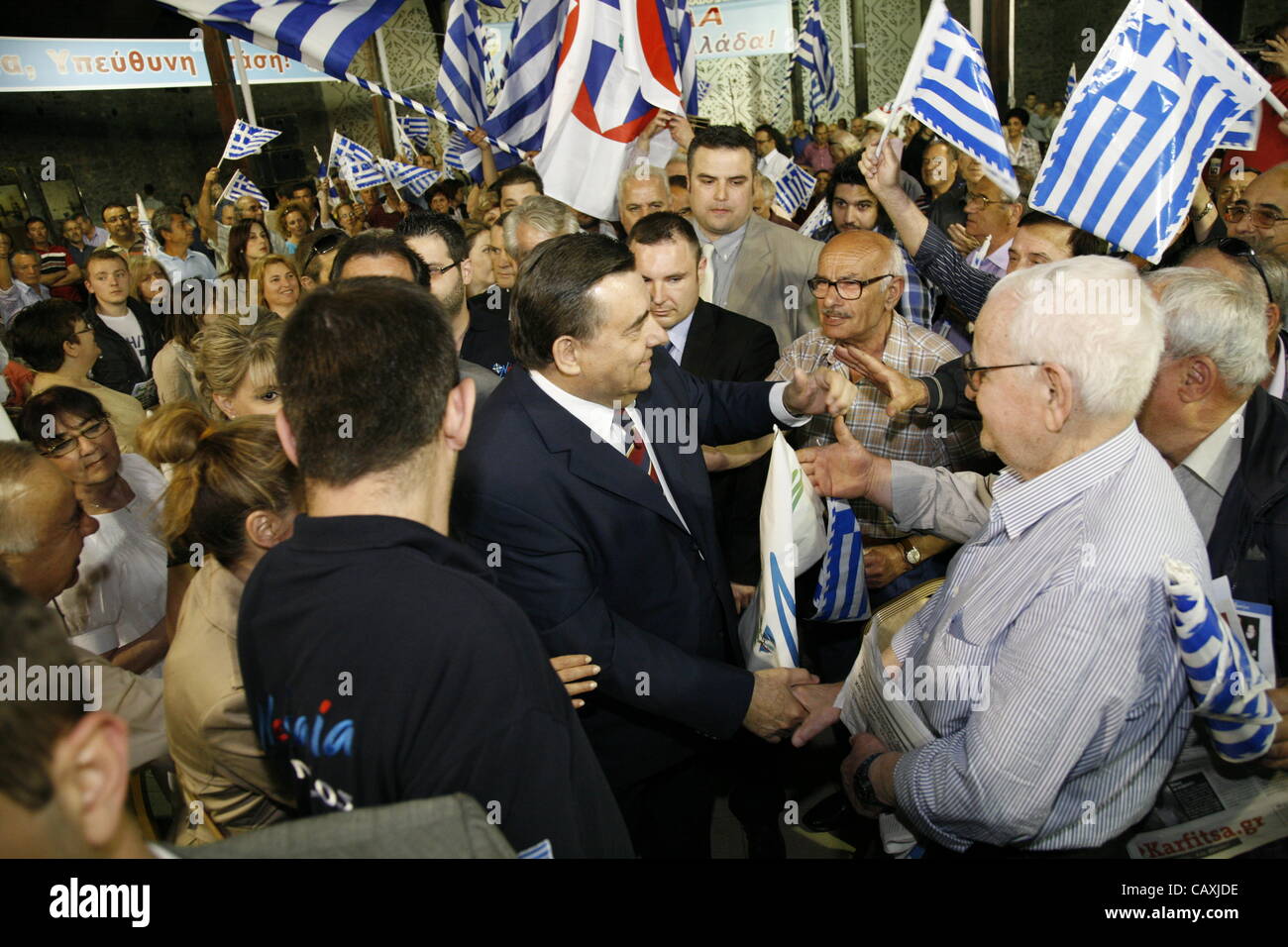 Popular Orthodox Rally Giorgos Karatzaferis, leader of Popular Orthodox Rally (LAOS) far right ...
