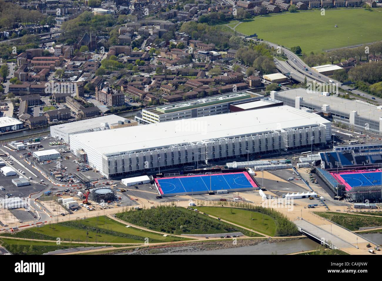 Aerial photography of International Broadcast Centre in Olympic Park