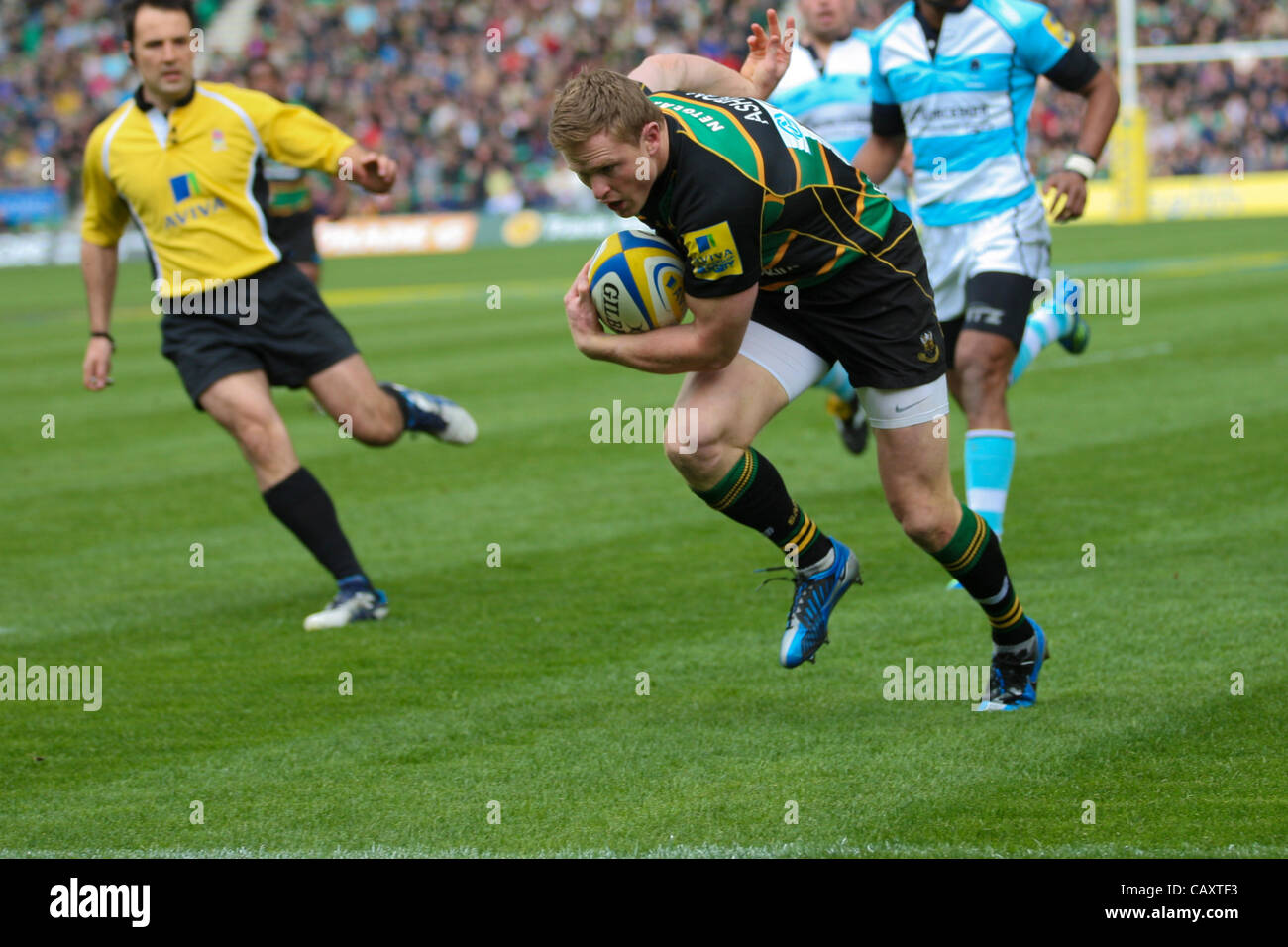 05.05.2012 Northampton, England. Rugby Union. Northampton Saints v