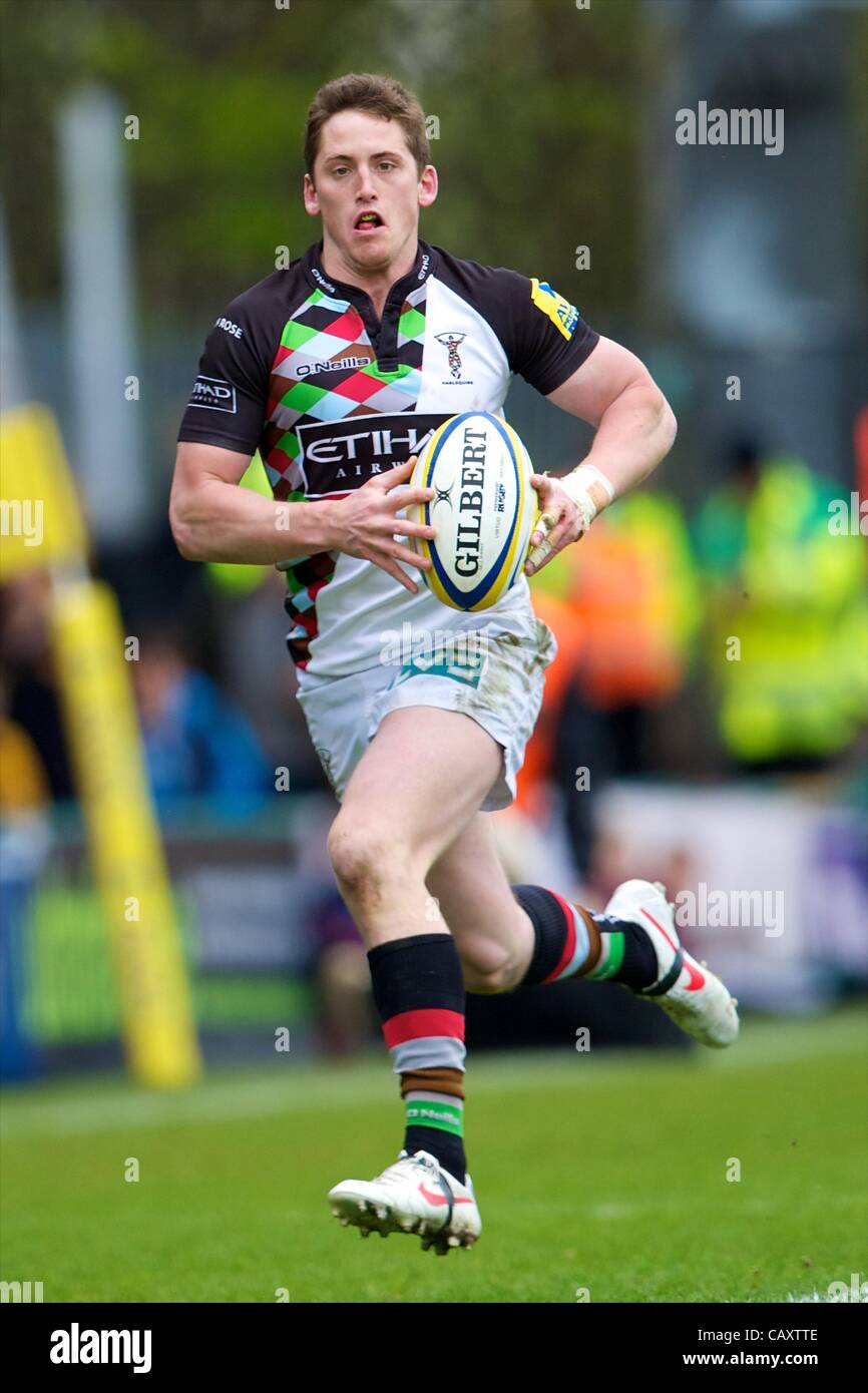 05.05.2012 Stockport, England. Harlequins English wing Tom Williams in