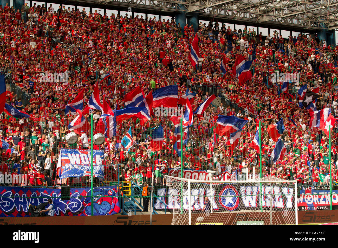 06.05.2012. Krakow, Poland.  T-Mobile Ekstraklasa League Wisla Krakow versus WKS Slask Wroclaw. WKS won the game by a score of 1-0 and held on to win the Polish league for the first time for 34 years. Stock Photo