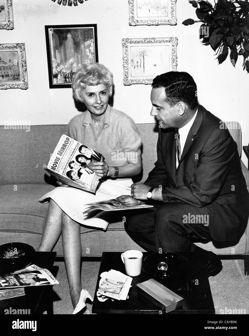 BARBARA STANWYCK with Lou Weiss P.D.C. Rep..1967.Supplied by   Photos inc.(Credit Image: Â© Supplied By Globe Photos Inc/Globe Photos/ZUMAPRESS.com) Stock Photo