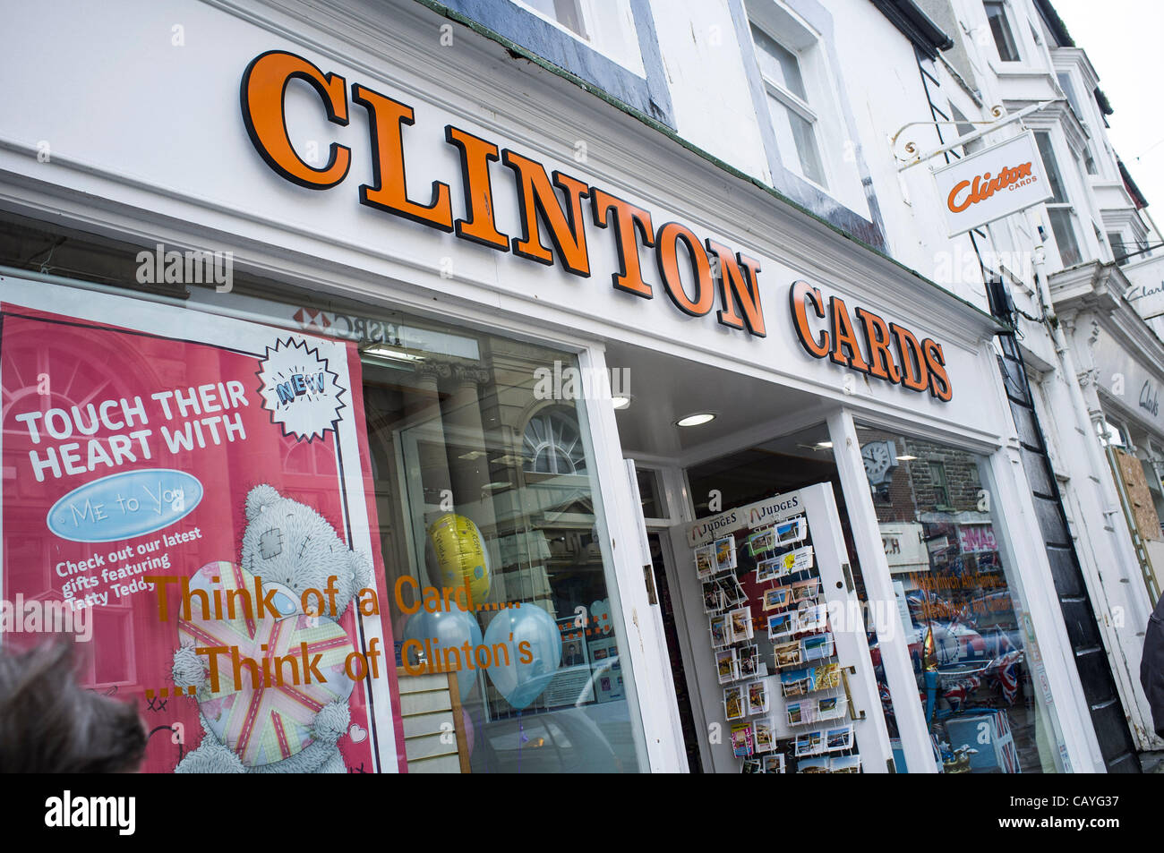 Wed 9 May 2012: A branch of the UK high street retail company Clinton Cards. The company, which employs over 8000 people in its 139 Birthdays and 628 Clintons Cards stores,  is in financial difficulties and is expected to go into administration later in the day. Stock Photo