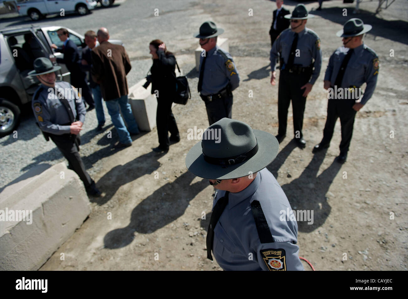 Pennsylvania State Police make a permieter as Republican Presidential