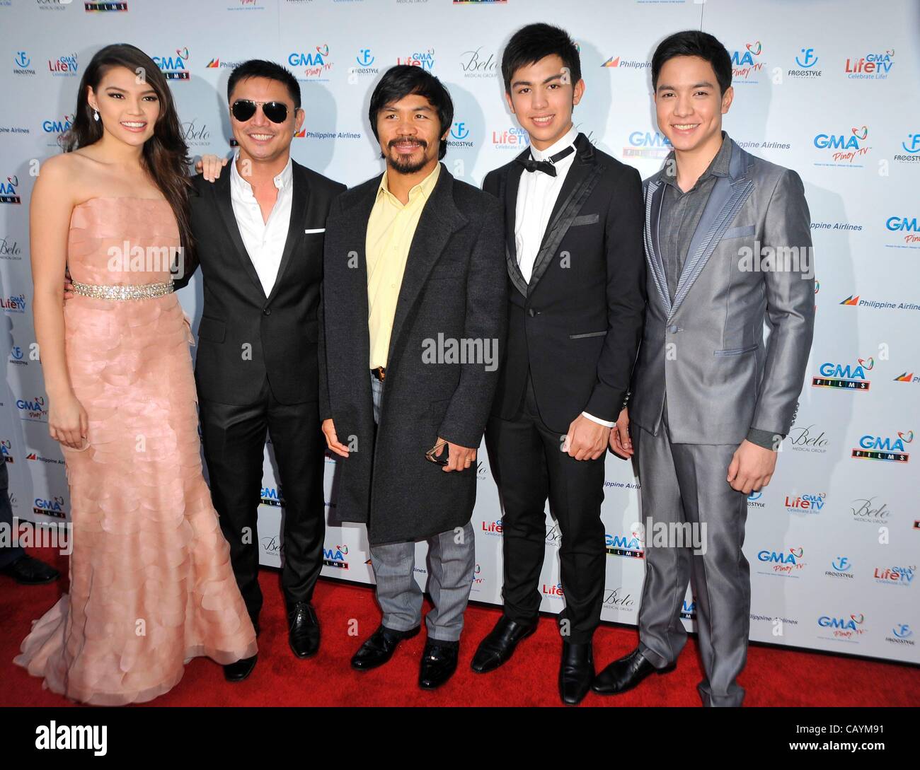 Phian Ramos, Marvin Agustin, Manny Pacquiao,Derrick Monasterio, Alden