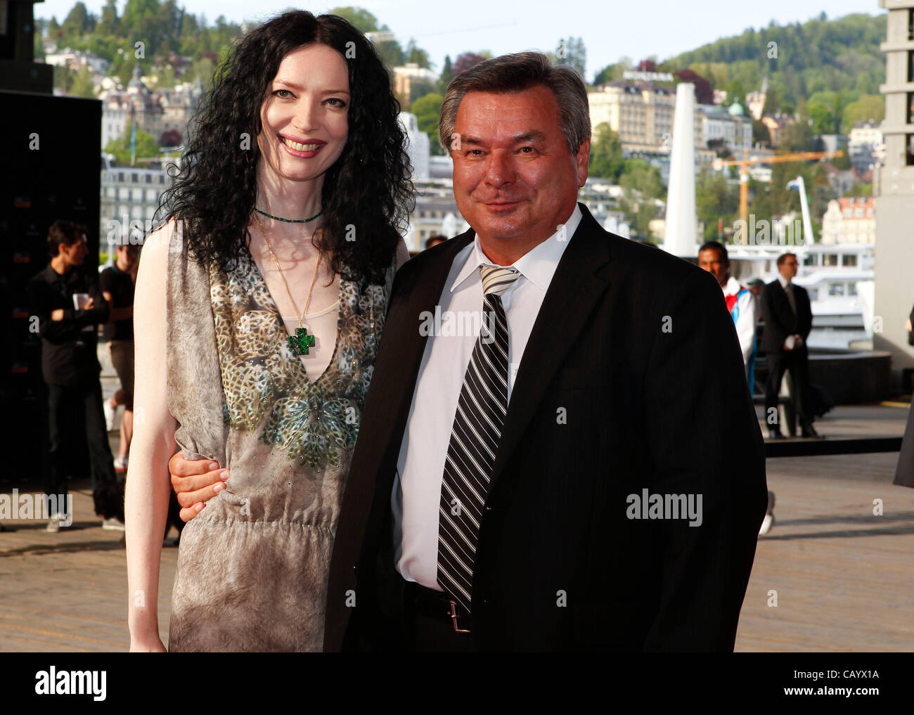 Sport Reporter Waldemar Hartmann with wife Petra at the Rose D´Or Global  Entertainment Television Festival Award Night in Luzern, Switzerland on  Thursday, 10.05.2012 / 100512 / 2012 / Mandoga Media Stock Photo - Alamy