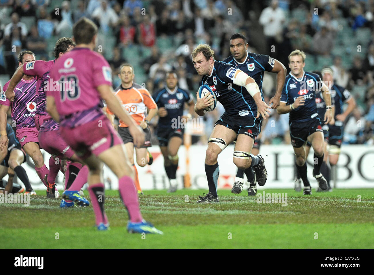 11.05.2012 Sydney, Australia.Waratahs flanker and captain Rocky Elsom