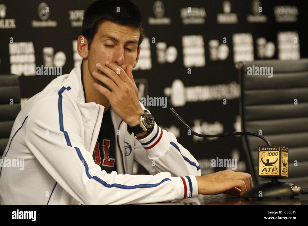 Novak Djokovic threaten to withdraw from next year's Madrid Open Stock Photo