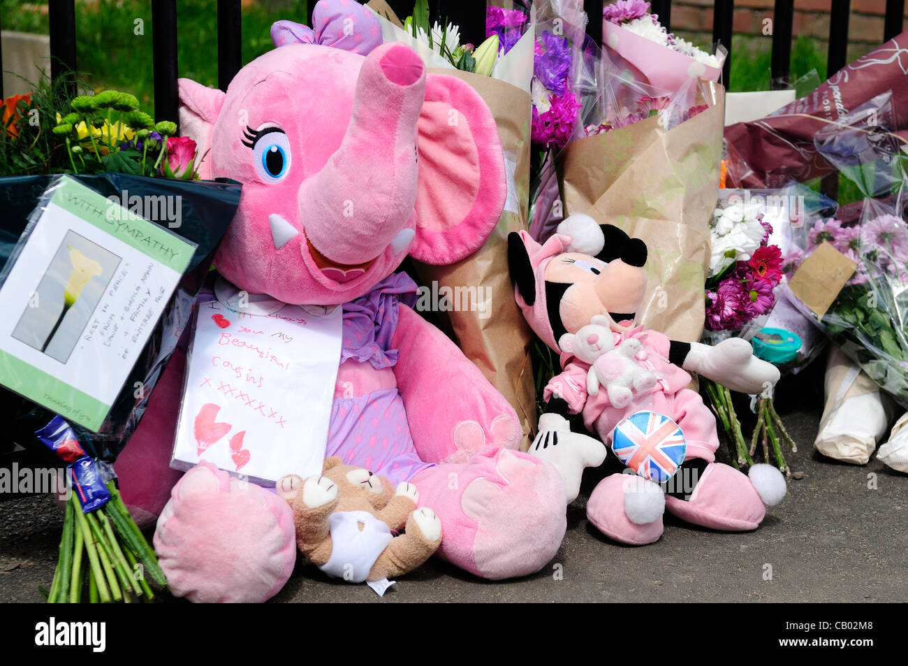 Victory Road Derby Uk Saturday 12th May 2012 Sympathy Flowers Stock Photo Alamy alamy