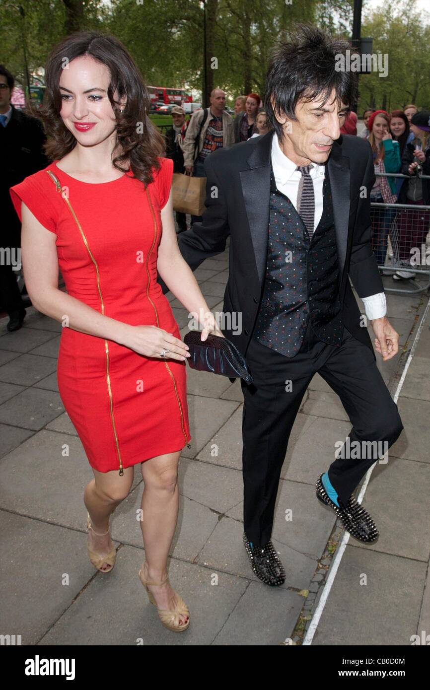 London, UK - Ronnie Wood and guest arrive at the Sony Radio Academy Awards at the Grosvenor House Hotel, Park Lane, London - May 14th 2012  Photo by People Press Stock Photo