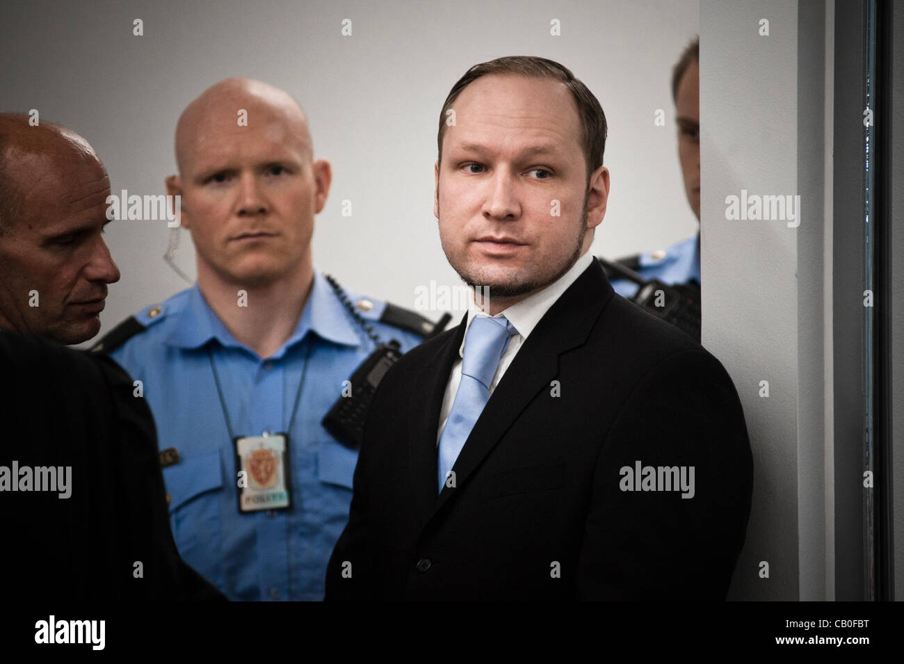 Oslo Norway 15 05 2012 Anders Behring Breivik Appears In Court Oslo Norway 15 05 2012 Anders Behring Breivik Appears In Court